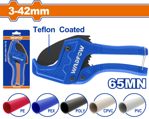 CORTADOR DE TUBO PVC AZUL DE 3 A 42MM WADFOW