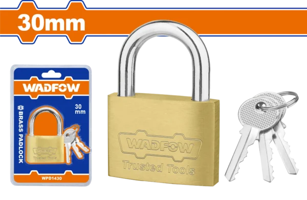 CANDADO DORADO/LATON 30MM WADFOW