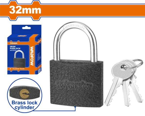 CANDADO NEGRO 32MM PROFESIONAL WADFOW