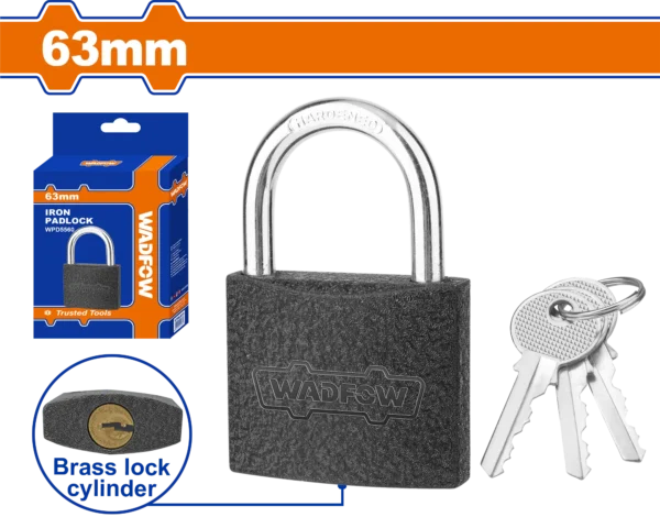 CANDADO NEGRO 63MM PROFESIONAL WADFOW