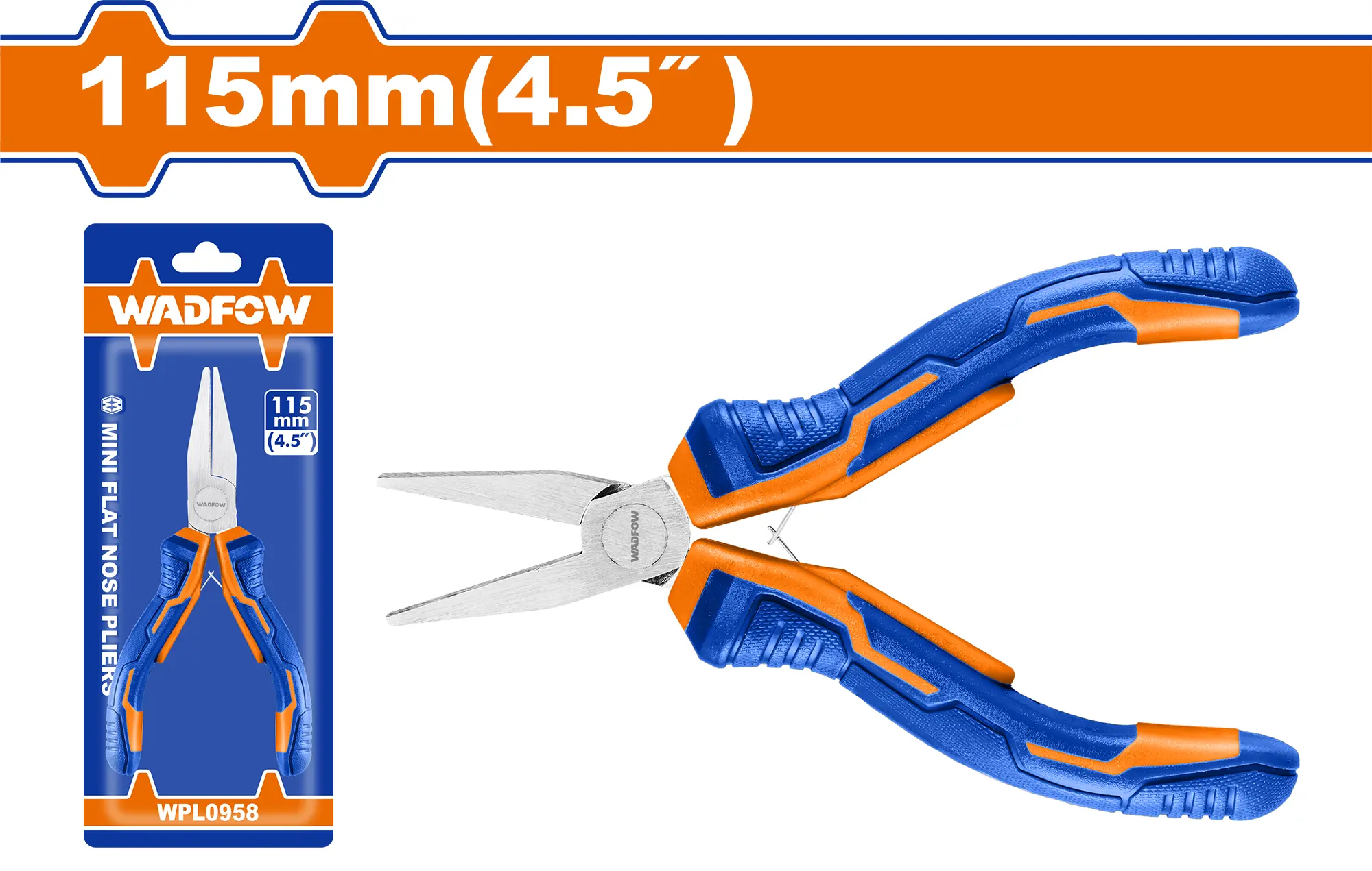 PINZA MINI PUNTA 4,5"" SIN CORTE 115MM WADFOW