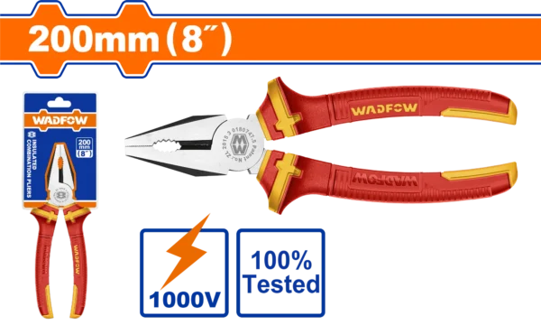ALICATE AISLADO ELECTRICISTA DE 8" 1000V WADFOW