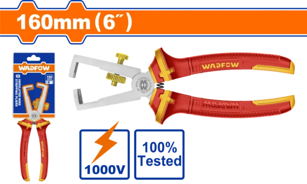 PINZA PELACABLES AISLADOS ELECTRICISTA 6" 1000V WADFOW