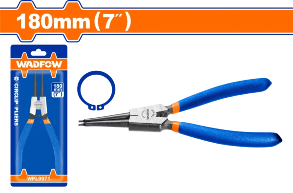 PINZA CIRCLIP CABEZA RECTA 7" P/SEGUROS WADFOW