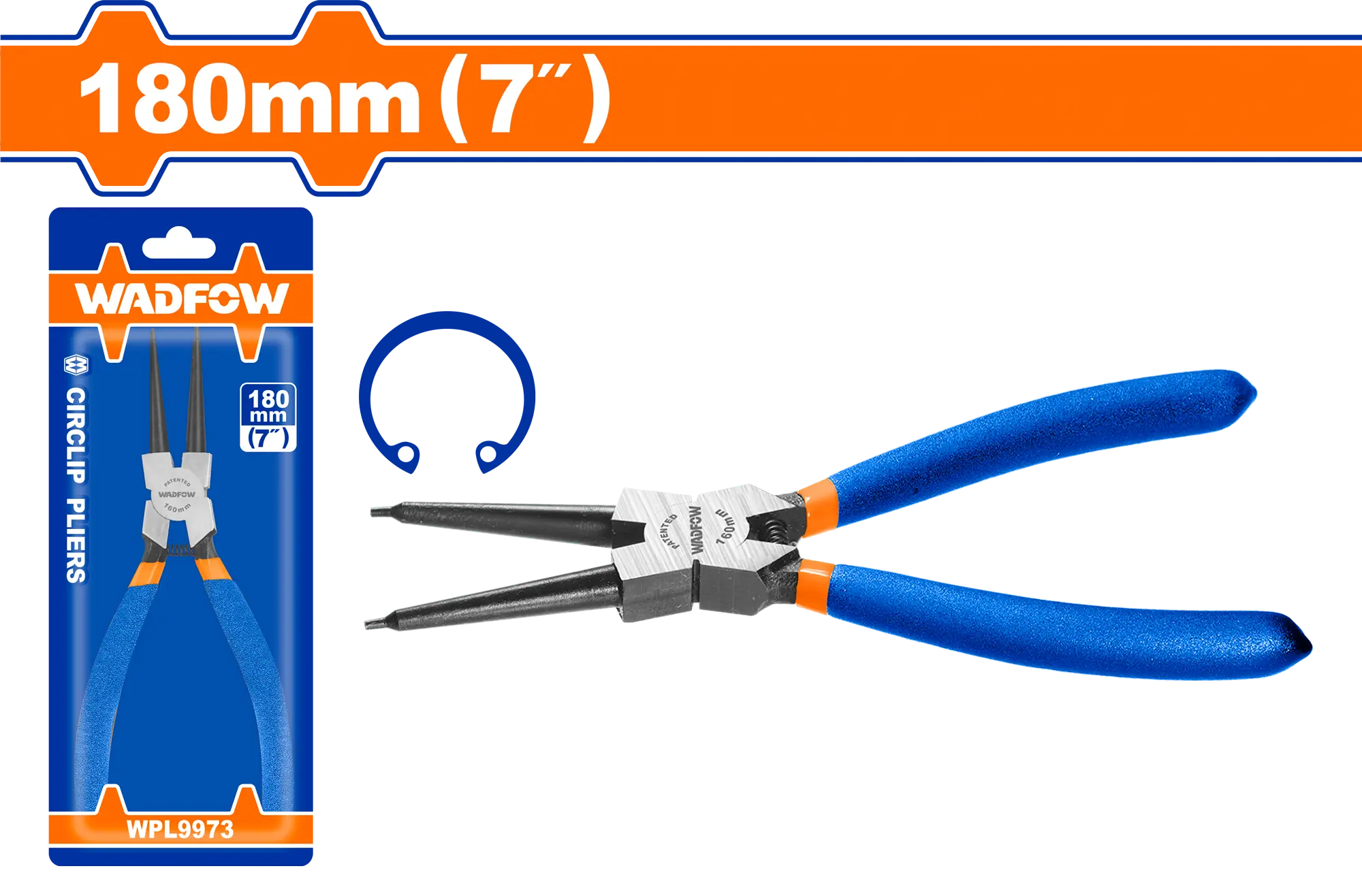 PINZA CIRCLIP CABEZA RECTA 7" WADFOW