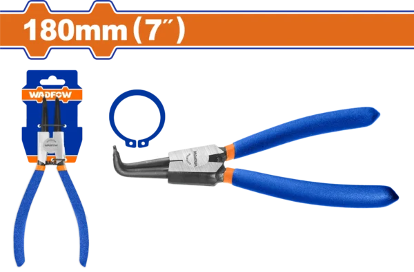 PINZA CIRCLIP CABEZA DOBLADA 7"" P/SEGUROS 180MM WADFOW