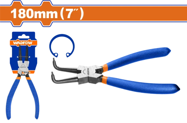 PINZA CIRCLIP CABEZA DOBLADA 7" P/SEGUROS 180MM WADFOW