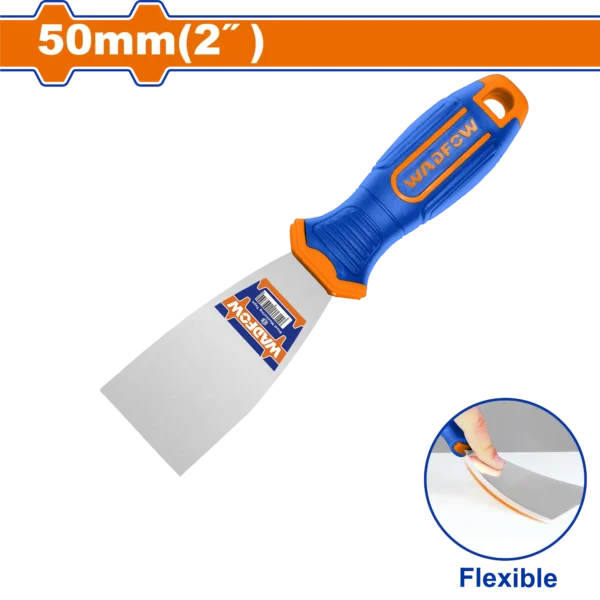 ESPATULA ACERO INOXIDABLE MANGO PLAS,BICOLOR 2"X50MM WADFOW.
