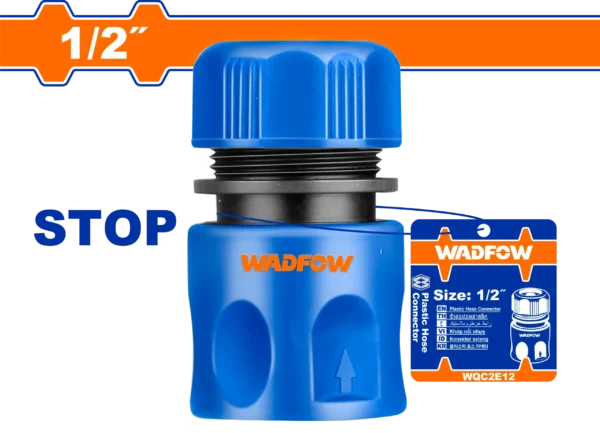 CONECTOR DE MANGUERA PLASTICO 1/2"" WADFOW