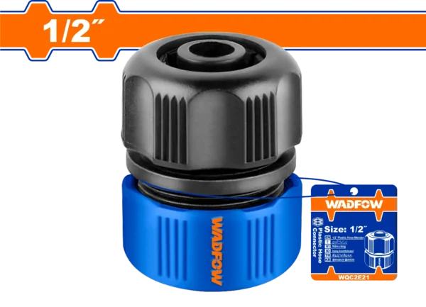 CONECTOR DE MANGUERAS DE PLÁSTICO DE 1/2 WADFOW