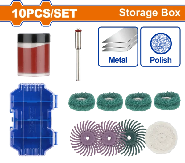 ACCESORIOS MINI TALADRO 10 PIEZAS WADFOW