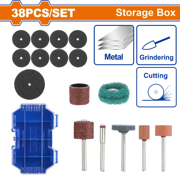 ACCESORIOS MINI TALADRO 38 PIEZAS WADFOW