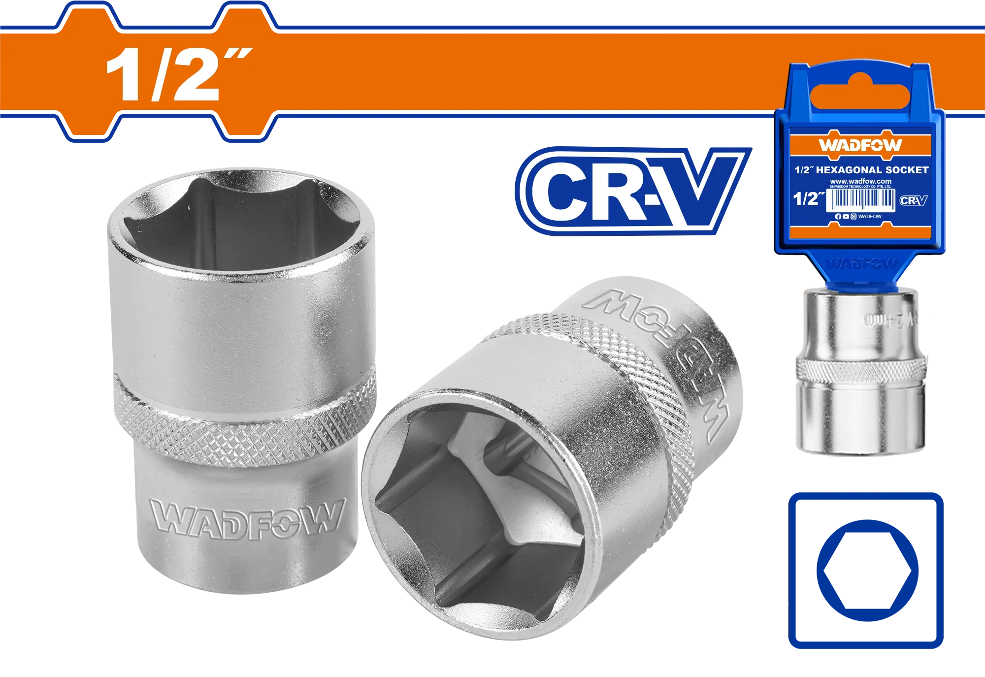 DADO HEXAGONAL 32MM DE 1/2 WADFOW