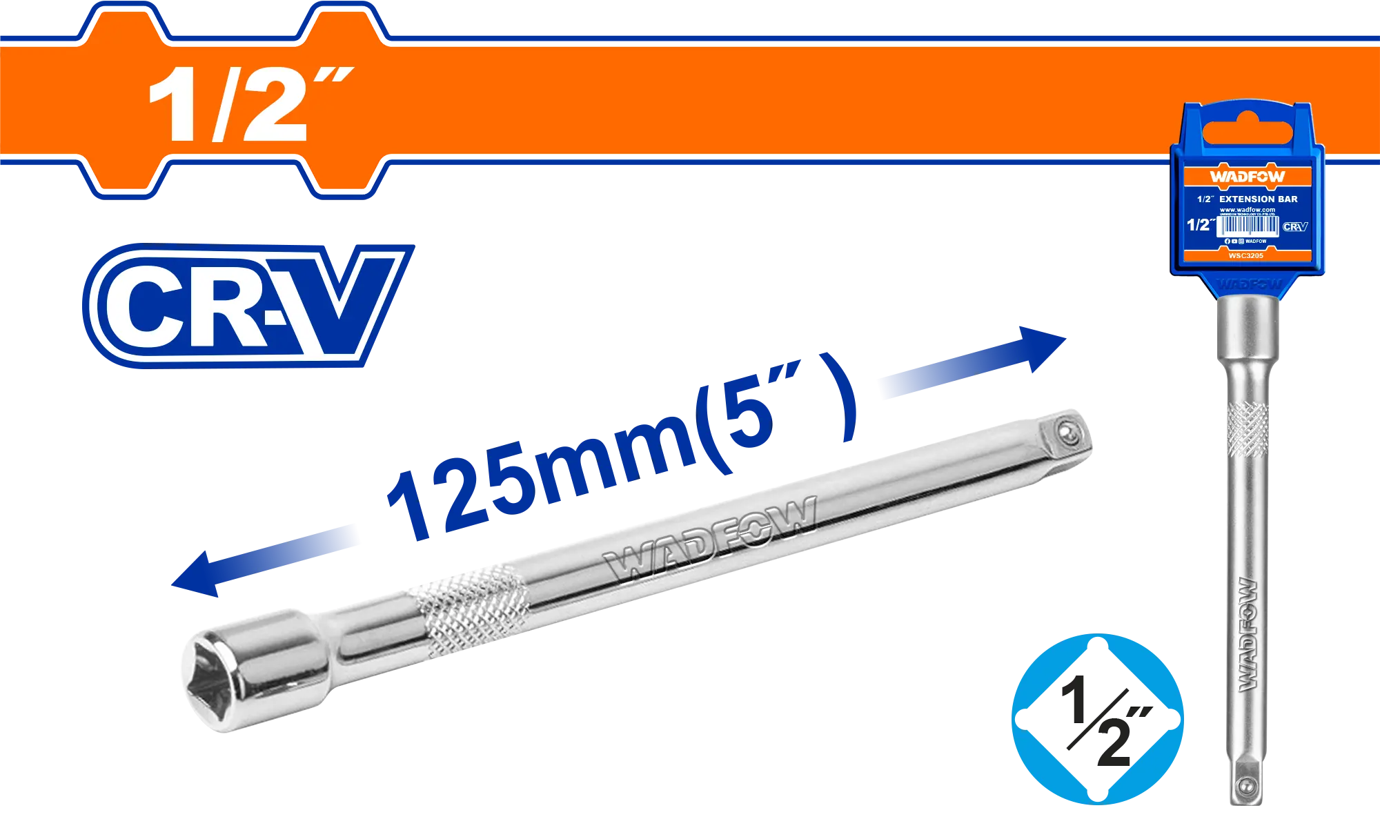 BARRA DE EXTENSIÓN DE 1/2" X 5" WADFOW