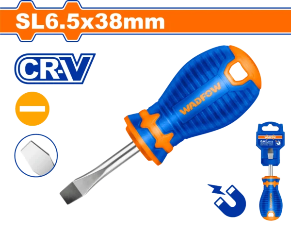 DESTORNILLADOR PLANO 1/4" X 1.5" TOROMBOLO BICOLOR FUNDA WADFOW