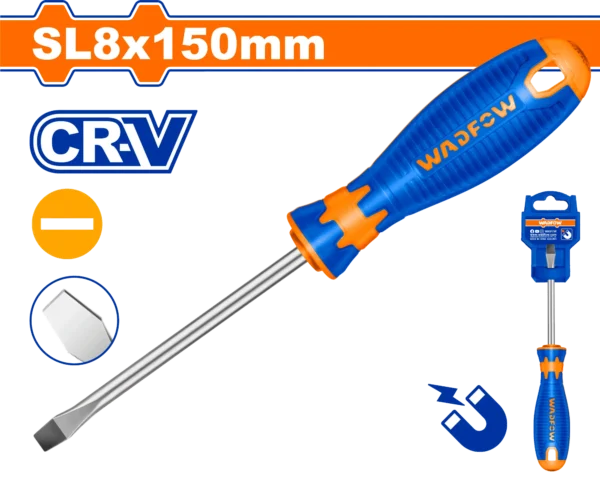 DESTORNILLADOR PLANO 5/16" X 6" BICOLOR FUNDA WADFOW.