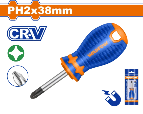 DESTORNILLADOR ESTRELLA 1/4" X 1.1/2" BICOLOR PH2 FUNDA TOROMBOLO WADFOW