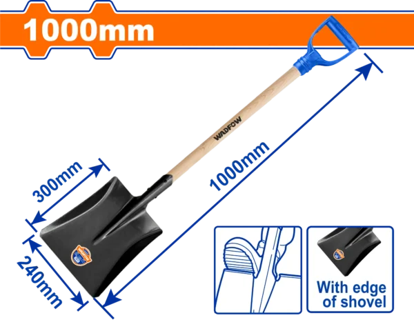 PALA DE ACERO M/MADERA CUADRADA WADFOW