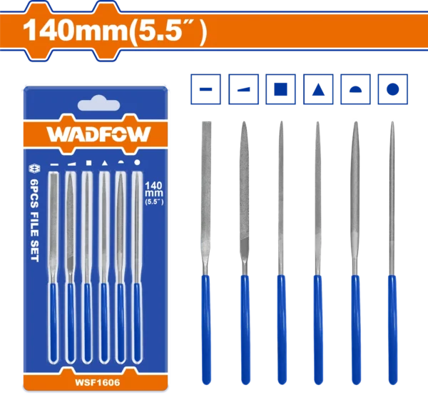 SET LIMAS DE PRESICION 4" 6 PIEZAS P/JOYERO WADFOW