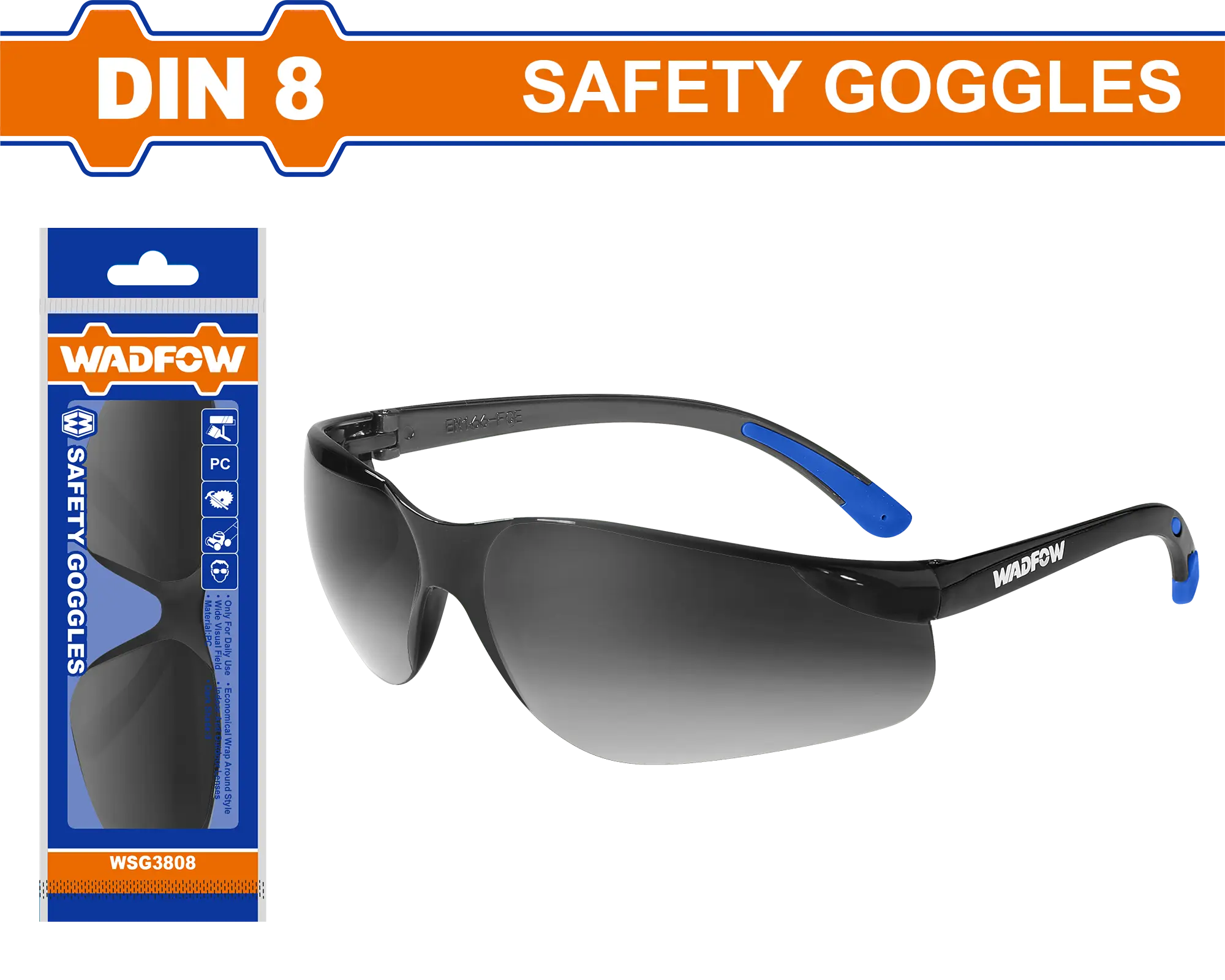 GAFAS DE SEGURIDAD NEGRAS WADFOW