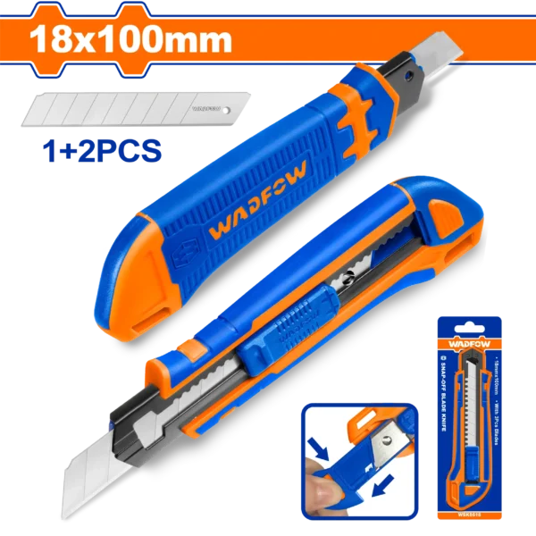 ESTILETE REMOVIBLE 18X100MM CON 3 PCS WADFOW