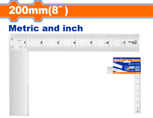 ESCUADRA EN L DE 8"ACERO INOX WADFOW