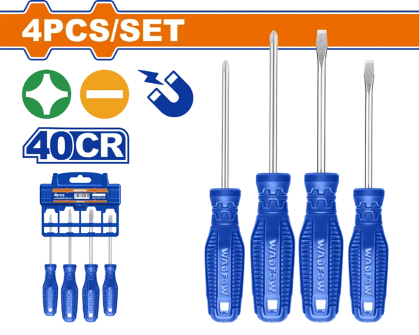 JUEGO DE DESTORNILLADORES DE 4 PIEZAS WADFOW