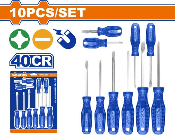 JUEGO DE DESTORNILLADORES DE 10 PIEZAS WADFOW