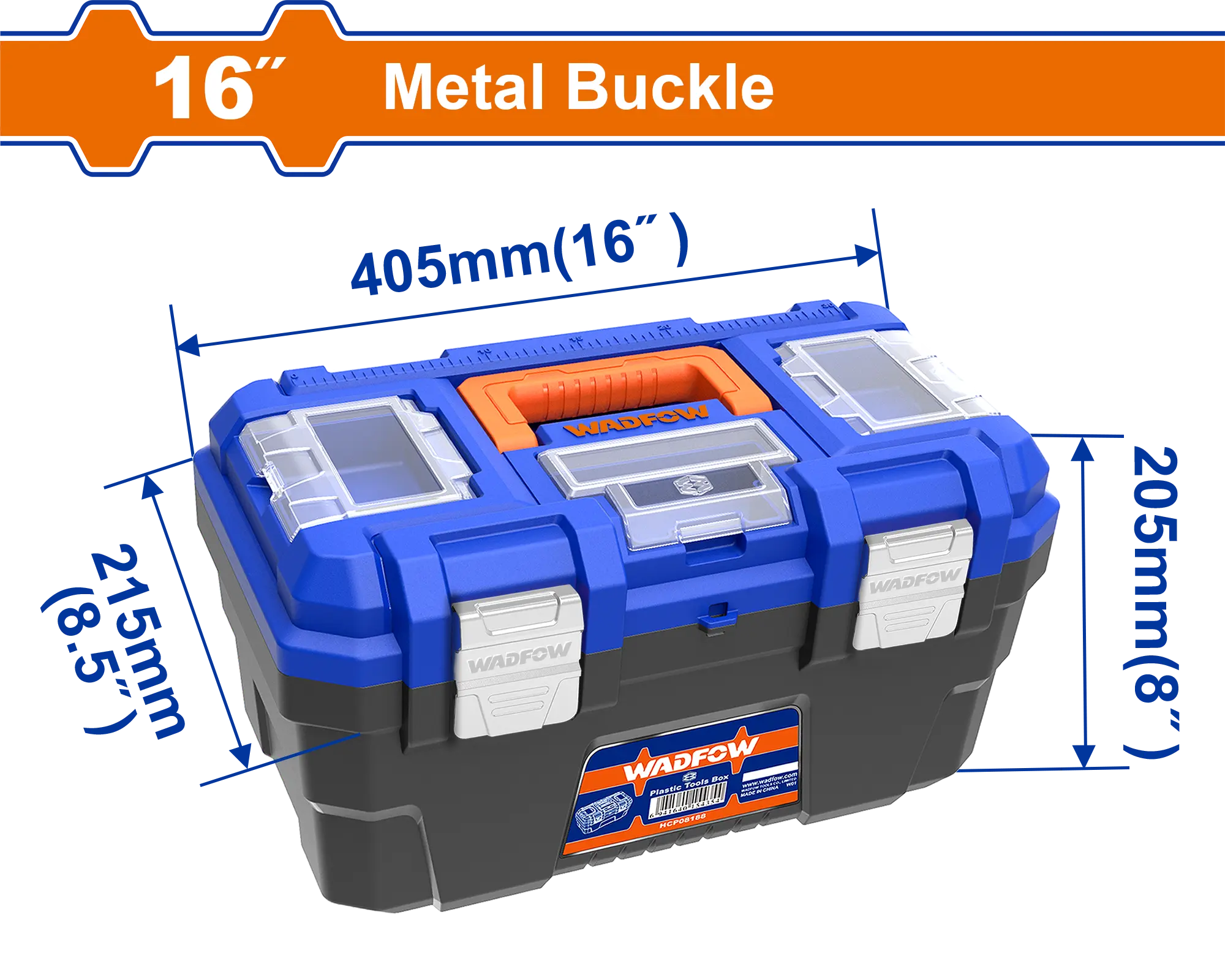 CAJA DE HERRAMIENTAS PLASTICA 16"" WADFOW