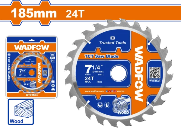 DISCO DE SIERRA 185 MM 24T WADFOW | Gala Importaciones