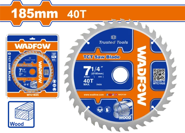 DISCO DE SIERRA 185MM 40T WADFOW | Gala Importaciones