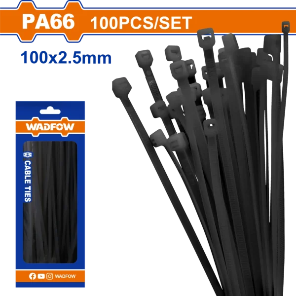 AMARRA PLASTICA NEGRA 100X2,5MM WADFOW