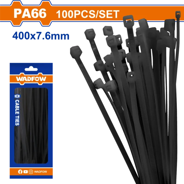 AMARRA PLASTICA NEGRA 400X7,6MM WADFOW