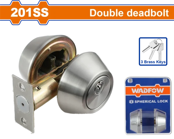 CERRADURA CERROJO ACERO INOXIDABLE NIQUEL SATINADO LLAVE/LLAVE WADFOW