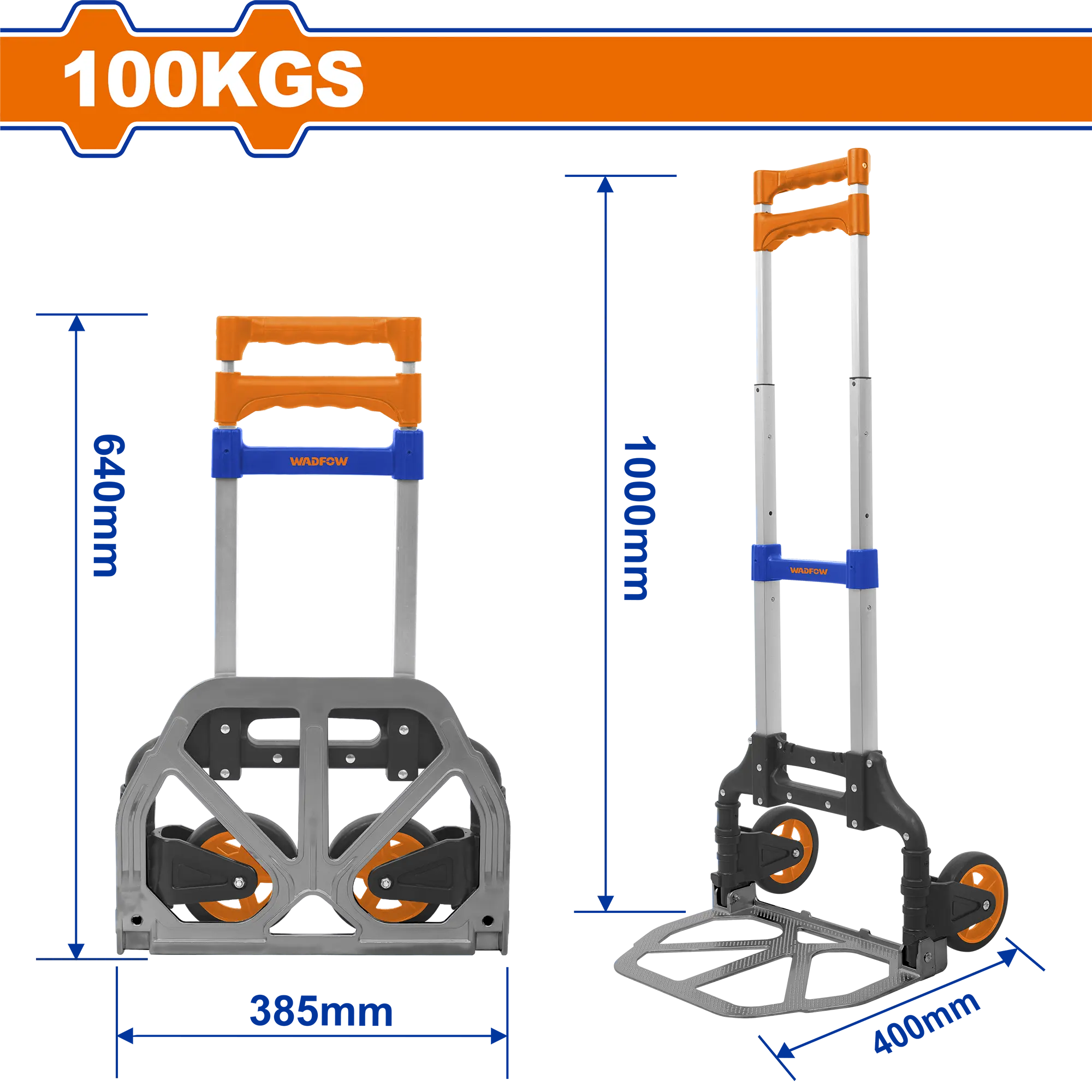 COCHE DE MANO PLEGABLE 100KGS WADFOW