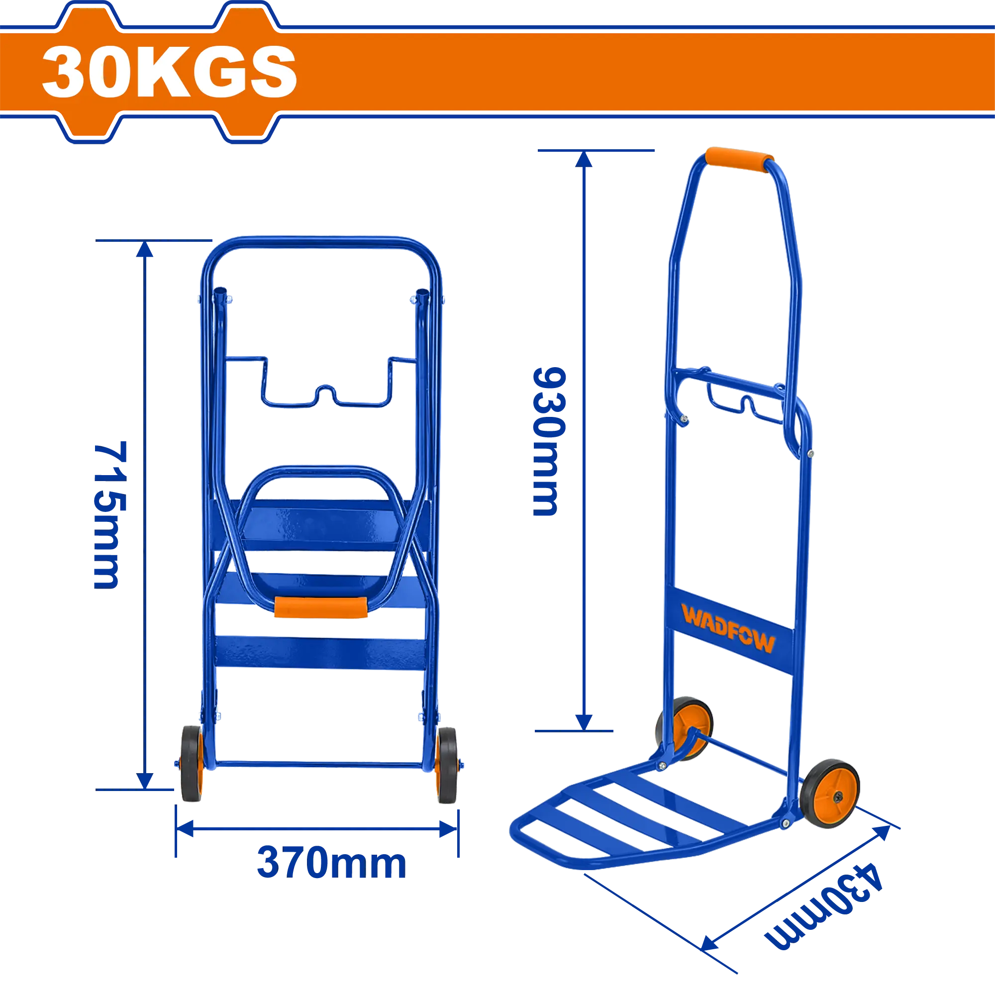 COCHE DE MANO PLEGABLE 30KGS WADFOW