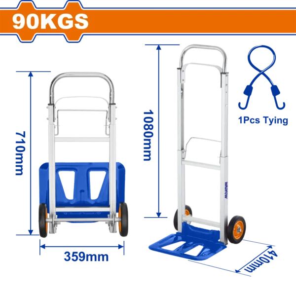 COCHE DE MANO PLEGABLE ACERO 90KGS WADFOW