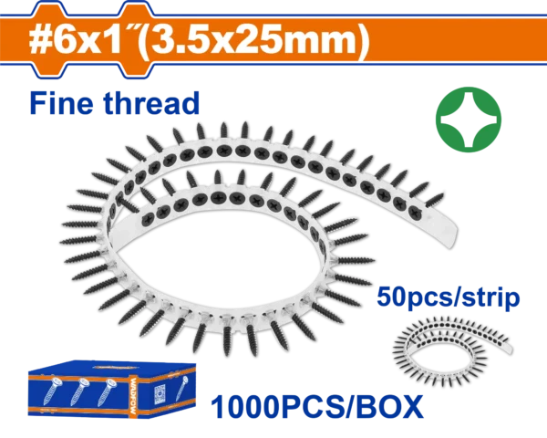 TORNILLOS PARA PANELES DE YESO 6x1" WADFOW