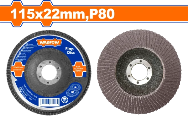 DISCO FLAP 4 1/2""X7/8"" GRANO 80 WADFOW | Gala Importacion…